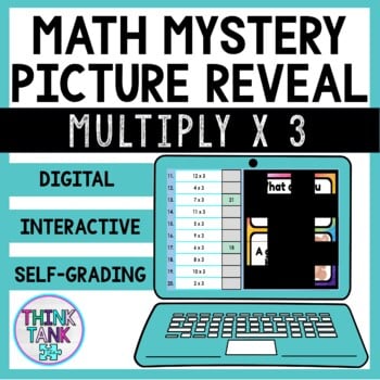 Multiplication Facts x 3 | Math Mystery Picture Reveal | Joke | Up to 12