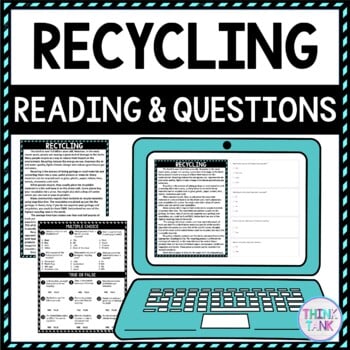 Recycling DIGITAL Reading Passage and Questions - Self Grading