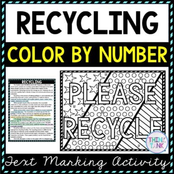 Recycling Color by Number, Reading Passage and Text Marking