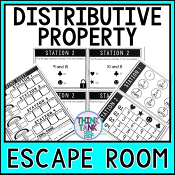 Distributive Property MATH Escape Room | 6.NS.B.4 | Common Core
