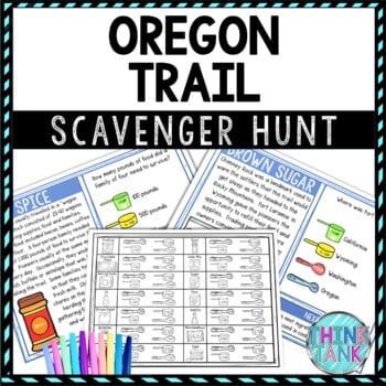 Oregon Trail Activity - Scavenger Hunt Challenge - Gallery Walk