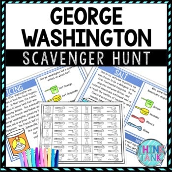 George Washington Activity - Scavenger Hunt Challenge - Gallery Walk