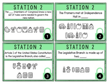 Branches of Government Breakout Activity - Task Cards Puzzle Challenge - Image 2