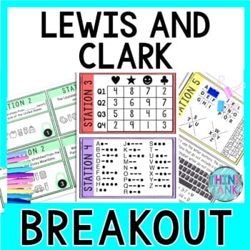 Lewis and Clark Breakout Activity - Task Cards Puzzle Challenge