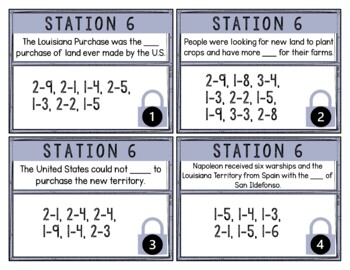 Louisiana Purchase Breakout Activity - Task Cards Puzzle Challenge - Image 2
