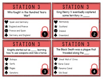 Middle Ages Breakout Activity - Task Cards Puzzle Challenge - Image 4