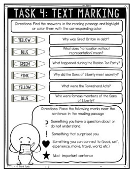Sons of Liberty Reading Comprehension Challenge - Close Reading Activity - Image 4