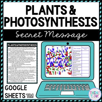 Plants & Photosynthesis Secret Message Activity for Google Sheets™