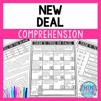 New Deal Reading Comprehension Challenge - Close Reading Activity