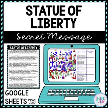 Statue of Liberty Secret Message Activity For Google Sheets™