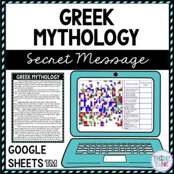 Greek Mythology Secret Message Activity For Google Sheets™