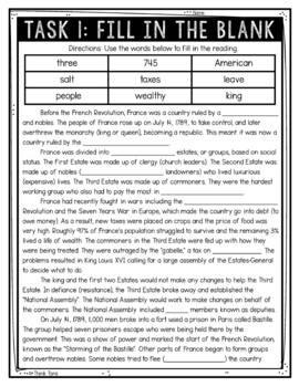 French Revolution Reading Comprehension Challenge - Close Reading Activity - Image 2