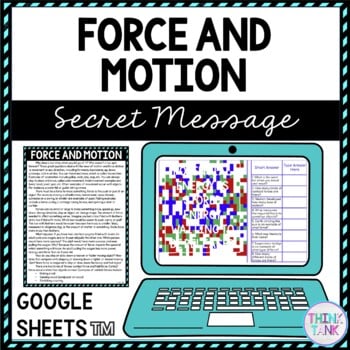 Force and Motion Secret Message Activity For Google Sheets™