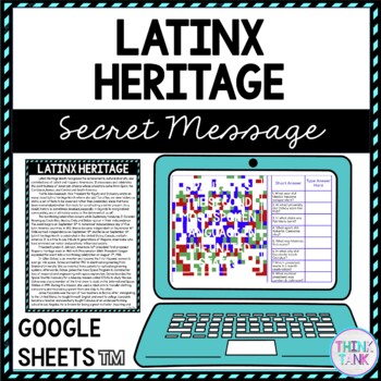LatinX Heritage Secret Message Activity For Google Sheets™