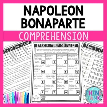 Napoleon Bonaparte Reading Comprehension Challenge - Close Reading Activity