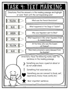 Napoleon Bonaparte Reading Comprehension Challenge - Close Reading Activity - Image 4