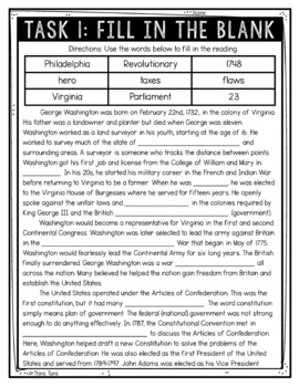 George Washington Reading Comprehension Challenge - Close Reading Activity - Image 2