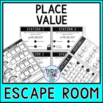 Place Value MATH Escape Room #2 | 5.NBT.1 | Common Core Aligned