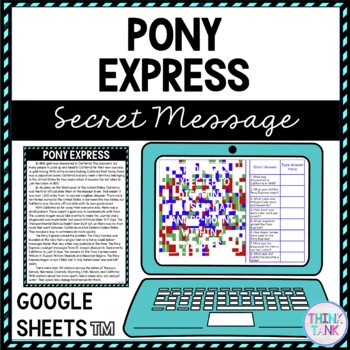 Pony Express Secret Message Activity For Google Sheets™
