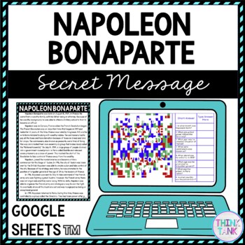 Napoleon Bonaparte Secret Message Activity For Google Sheets™