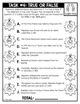 Napoleon Bonaparte Thinktivity™ Reading Comprehension - French Revolution - Image 3