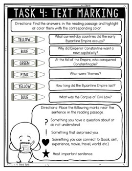 Byzantine Empire Reading Comprehension Challenge - Close Reading - Middle Ages - Image 4