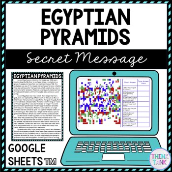 Egyptian Pyramids Secret Message Activity For Google Sheets™