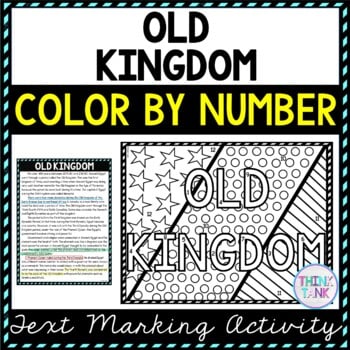 Old Kingdom Color by Number, Reading Passage and Text Marking