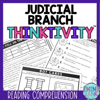 Judicial Branch Thinktivity™ Reading Comprehension - Branches of Government