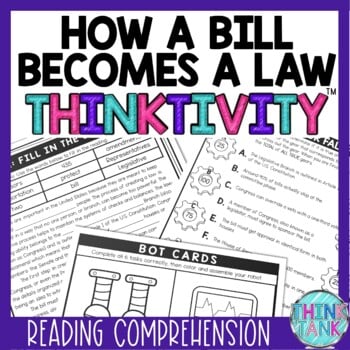 How a Bill Becomes a Law Thinktivity™ Reading Comprehension - Legislative Branch