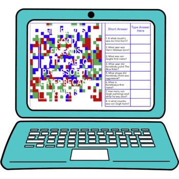Famous Artists #1 Secret Message Activity For Google Sheets™ - Image 2