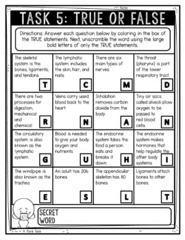 Human Body Systems Reading Comprehension Challenge - Close Reading - Image 3