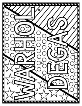 Famous Artists #2 Color by Number, Reading Passage and Text Marking - Image 2