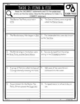 Boston Tea Party Reading Comprehension CSI Spy Mystery - Close Reading - Image 4