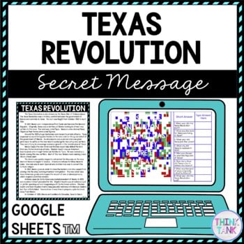 Texas Revolution Secret Message Activity For Google Sheets™
