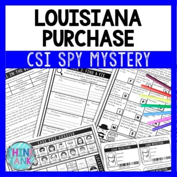 Louisiana Purchase Reading Comprehension CSI Spy Mystery - Close Reading