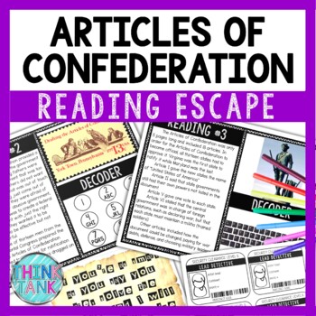 Articles of Confederation Reading and Puzzle Escape
