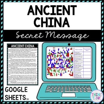 Ancient China Secret Message Activity For Google Sheets™