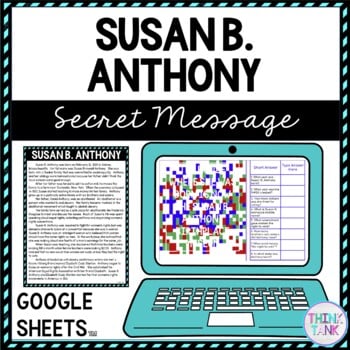 Susan B. Anthony Secret Message Activity For Google Sheets™