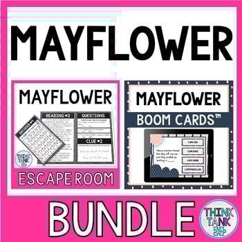 Mayflower Escape Room and Boom Cards™ BUNDLE