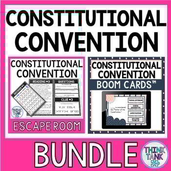 Constitutional Convention Escape Room and Boom Cards™ BUNDLE