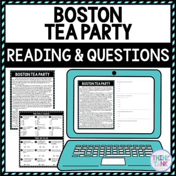 Boston Tea Party DIGITAL Reading Passage and Questions - Self Grading