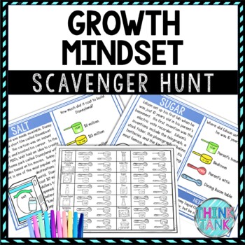 Growth Mindset Activity - Scavenger Hunt  - Gallery Walk - Back to School