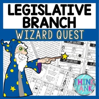 Legislative Branch Close Reading Quest - Task Cards and Text Marking