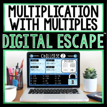 Multiplication with Multiples DIGITAL Math Escape Room - Breakout Activity