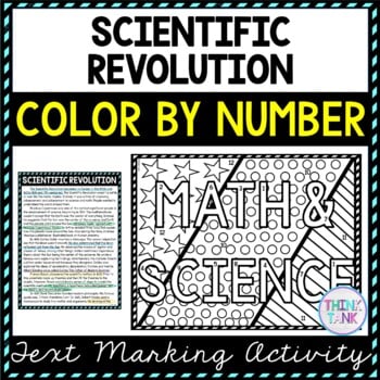 Scientific Revolution Color by Number, Reading Passage and Text Marking