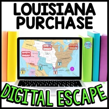 Louisiana Purchase Interactive DIGITAL Escape Room Reading and Puzzles