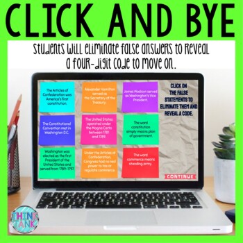 George Washington Interactive DIGITAL Escape Room Reading and Puzzles - Image 4