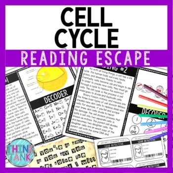 Cell Cycle Reading Comprehension and Puzzle Escape Room - Mitosis and Meiosis