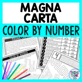 Magna Carta Color by Number - Close Reading & Text Marking